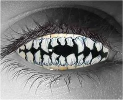 Skeletal Teeth Sclera Contact Lenses 22mm – Gothika Custom – Pair