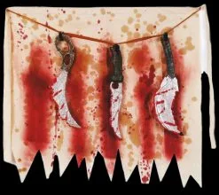 Morris "Butcher Apron With 3 Knives" Horror Weapon Halloween Prop