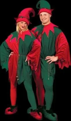 Morris "Elf Costume Set - Velvet Hat And Shoes" Christmas Costume